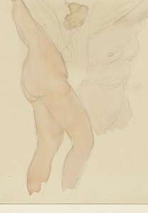 Study Sheet with Two Women Taking Off Their Shirts