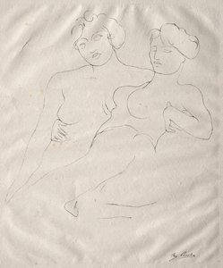 Two Figures by Auguste Rodin
