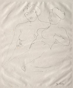 Two Figures by Auguste Rodin