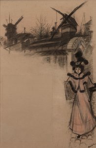 Moulin de la Galette Study by Auguste Roedel