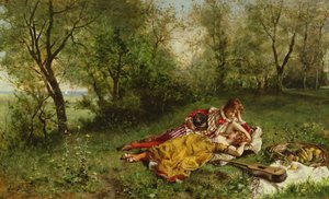 The Picnic by Auguste Serrure