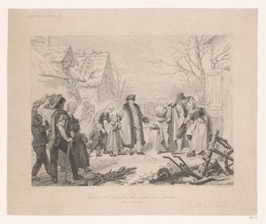 Louis XVI Visiting a Poor Neighborhood (Louis XVI Distributes Aid to the Poor) by Auguste Thomas Marie Blanchard