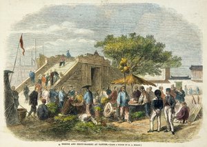 Bridge and Fruit Market at Canton by Auguste after Borget