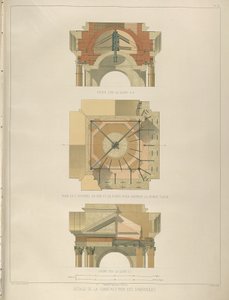 Detail of the bell tower construction from The Construction of the Saint Isaacs Cathedral, 1845