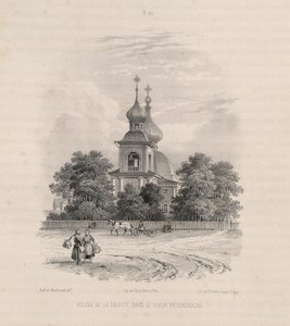 The Trinity Church in Saint Petersburg (From: The Construction of the Saint Isaacs Cathedral) by Auguste de Montferrand