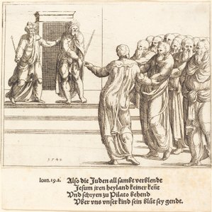 Ecce Homo, and the Jews Deny Christ by Augustin Hirschvogel