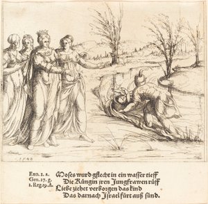 Finding of Moses, 1548 by Augustin Hirschvogel