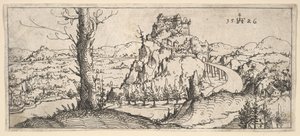 Landscape with High Rocks and Fortresses, 1546 by Augustin Hirschvogel