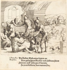 The Men of Ephraim Care for their Captives and Return Them to Jericho
