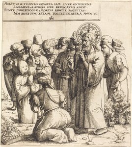 The Raising of Lazarus by Augustin Hirschvogel