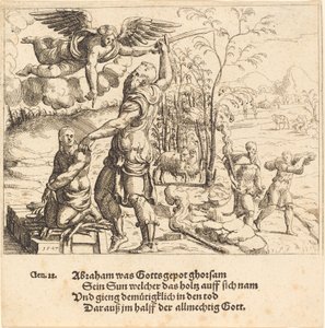 The Sacrifice of Isaac by Augustin Hirschvogel