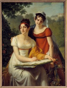 Portrait of the ladies Duval by Augustin Pajou