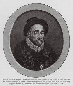 Michel de Montaigne, French Philosopher by Augustin de (after) Saint-Aubin