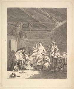 After the Wedding Night, the Sheets Must Be Shown. From Voyage en Sibérie by Augustin de Saint Aubin