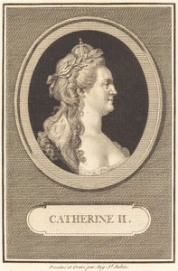 Catherine II by Augustin de Saint Aubin
