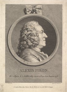 Portrait of Alexis Piron by Augustin de Saint Aubin