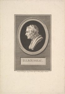 Portrait of J. J. Rousseau by Augustin de Saint Aubin