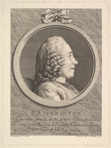 Portrait of Pierre-Jean Mariette, 1765 by Augustin de Saint Aubin