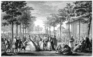 The Promenade, Paris by Augustin de Saint Aubin