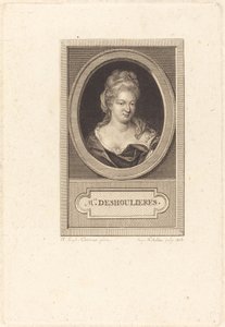 Antoinette du Ligier de La Garde Deshoulieres by Augustin de Saint Aubin after Elisabeth Sophie Cheron