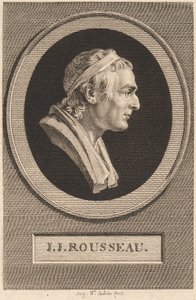 Jean-Jacques Rousseau by Augustin de Saint Aubin after Jean Antoine Houdon