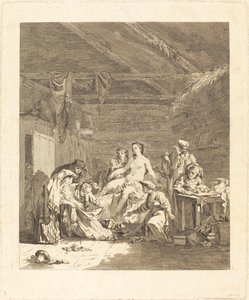 The Rising of the Russian Bride by Augustin de Saint Aubin after Jean Baptiste Le Prince