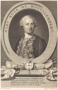 Marc Rene de Montalembert by Augustin de Saint Aubin after Maurice Quentin