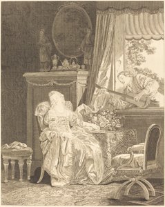 Love in the Spanish Style by Augustin de Saint Aubin and Noël Pruneau after Jean Baptiste Le Prince
