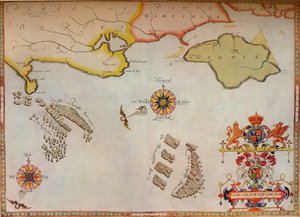 Portland Bill to Portsmouth: The Pursuit of the Spanish Armada by the English Fleet by Augustine Ryther