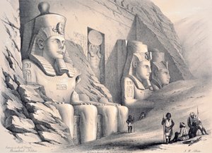 Exterior of the South Temple, Ebsamboul, Nubia, c1850 by Augustus Butler