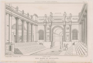 Bank of England, Lothbury Court by Augustus Charles Pugin