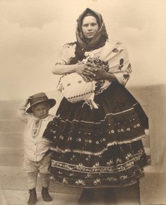 Slovak Woman and Children, c.1910 by Augustus F. Sherman