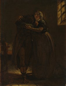 Study for "Come Rest in this Bosom my own Stricken Dear" by Augustus Leopold Egg
