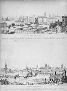 Catholic town in 1440 and the same town in 1840