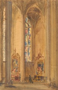Interior of a Gothic Church by Augustus Welby Northmore Pugin