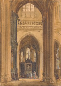 Interior of a Gothic Church by Augustus Welby Northmore Pugin