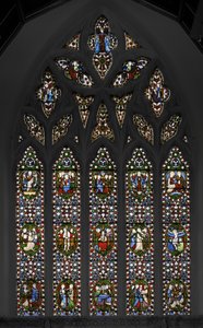 Mysteries of the Rosary, East Window of the Chapel by Augustus Welby Northmore Pugin