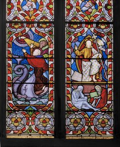 Types and Anti-types: Jonah and the Whale, and the Risen Christ (detail)