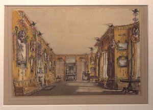 The Yellow (North) Drawing Room by Augustus Welby Pugin