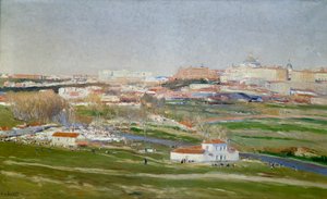 The Meadow of San Isidro by Aureliano de Beruete