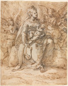 Madonna and Child with Angels by Aurelio Luini