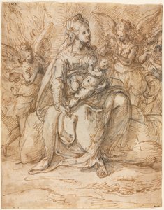 Madonna and Child with Angels, late 1500s by Aurelio Luini