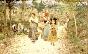 Returning from the Village Fete by Aurelio Tiratelli