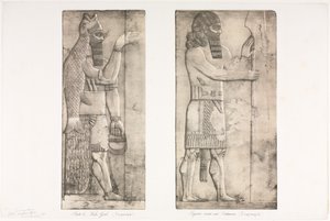 Monuments of Ninevah: Plate 6, Fish-god Nimroud, Figure near an Entrance Kouyunjik by Austen Henry Layard
