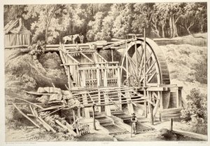 Quartz crushing mill, from The History of Australasia by David Blair, 1879 by Australian School