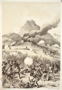 Taking a Maori redoubt, from The History of Australasia by David Blair, 1879 by Australian School