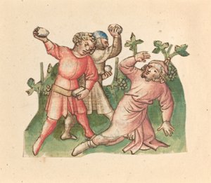 The Stoning of Naboth by Austrian 15th Century