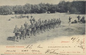 Hungarian Infantry Being Given the Order to Fire by Austrian Photographer