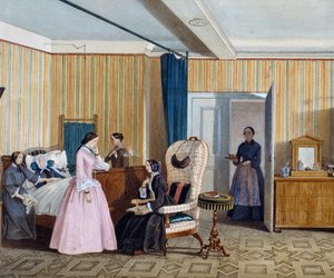 Biedermeier style bedroom, Austria by Austrian School