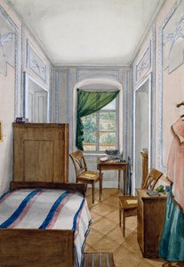 Biedermeier Style Small Room, Watercolor